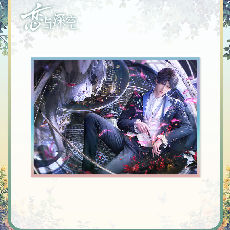 Love and DeepSpace Acrylic Art Card 1-115 - Large Size 20.5*14.5cm with Holographic Edge Anime Game Merchandise