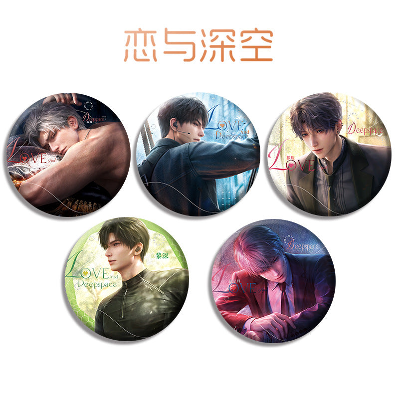 Love and DeepSpace 16cm Cup Noodle Badge Series - Double Flash Anime Badge, PET Material