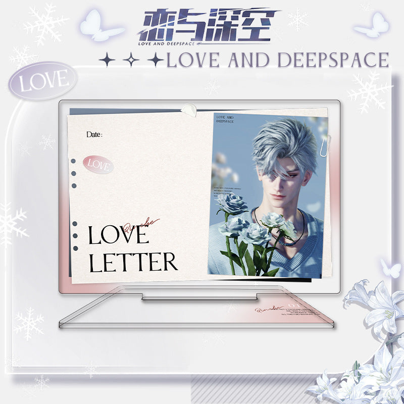 Love and DeepSpace Acrylic Message Board Standee - Anime Game Merchandise, Valentine's Gift for Boys