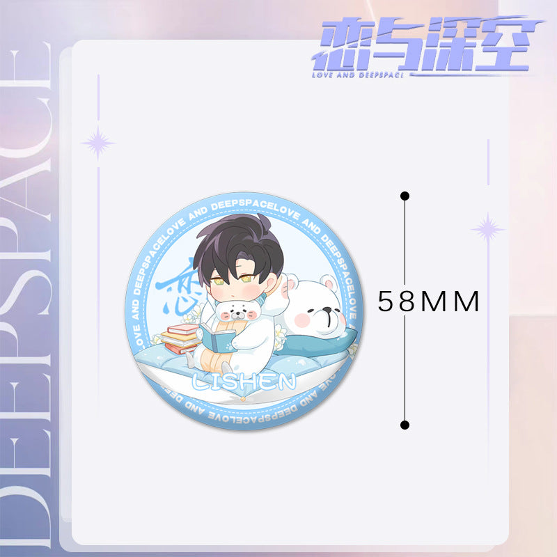 Love and DeepSpace Series 101 Badge - Chibi Cartoon Character Zayne, Rafayel All Characters Badge Merchandise - merrys