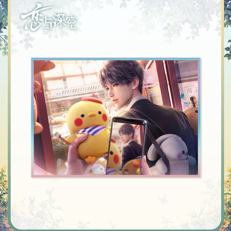 Love and DeepSpace Acrylic Art Card 1-115 - Large Size 20.5*14.5cm with Holographic Edge Anime Game Merchandise