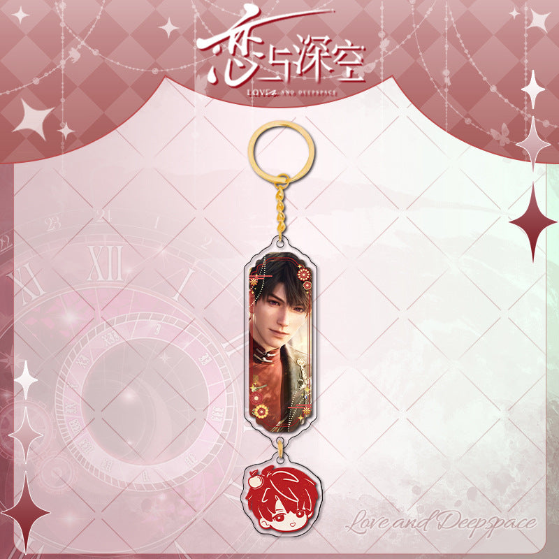 LaDS Sandwich Pendant - Golden Acrylic Round Charm Double-Sided High-Definition Game Anime Merchandise - merrys