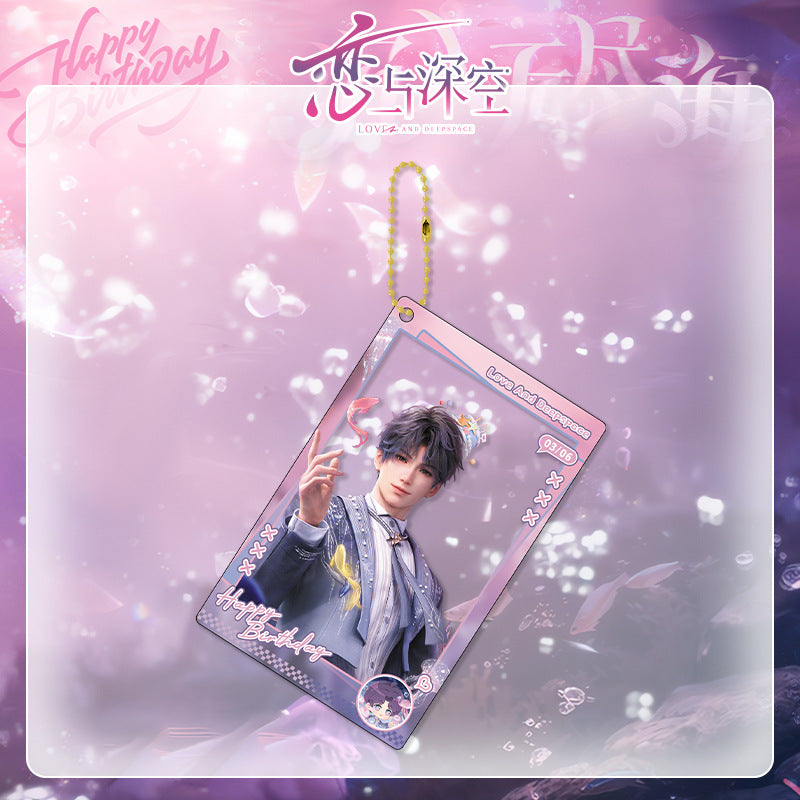 Love and DeepSpace Rafayel Birthday Series Co-branded Combo Set - Double Flash Badge, Standee Anime Game Merchandise Gift - merrys