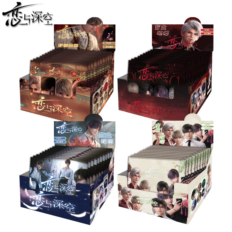 Love and DeepSpace Blind Box Badge - Full Series 75mm PET Double Flash Tinplate Badge, 10 Pieces per Box