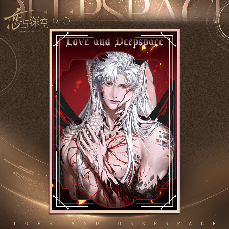 Love and DeepSpace Acrylic Art Card 1-115 - Large Size 20.5*14.5cm with Holographic Edge Anime Game Merchandise