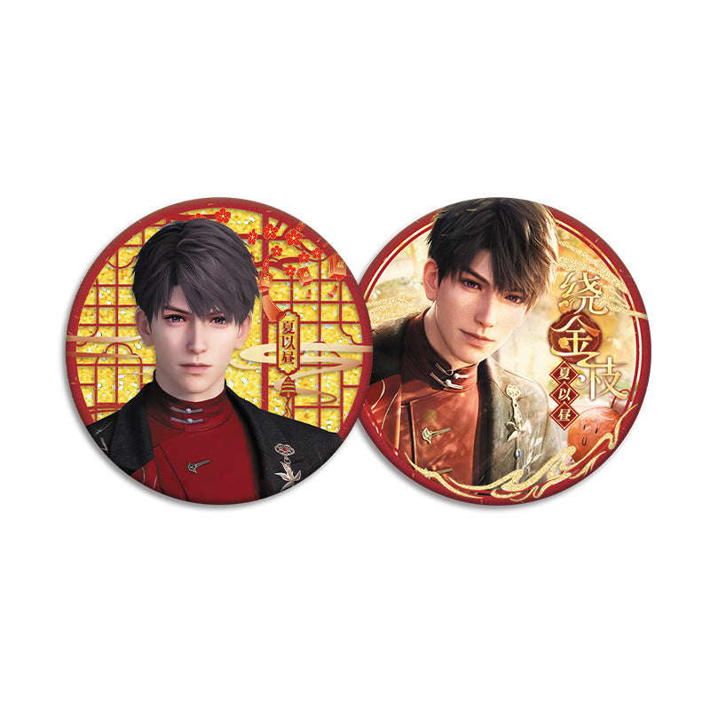 LaDS Flow Sand Mahjong Badge A21-A29 - Double-Sided Pattern Diameter 58mm Doujin Acrylic Merchandise - merrys