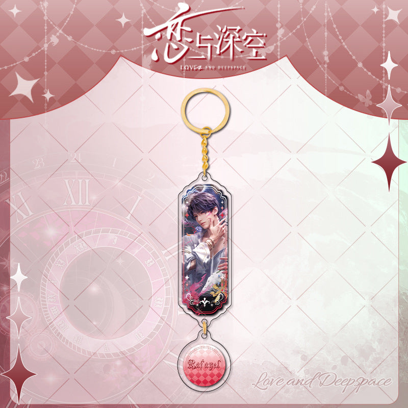 LaDS Sandwich Pendant - Golden Acrylic Round Charm Double-Sided High-Definition Game Anime Merchandise - merrys