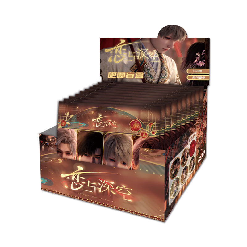 Love and DeepSpace Blind Box Badge - Full Series 75mm PET Double Flash Tinplate Badge, 10 Pieces per Box