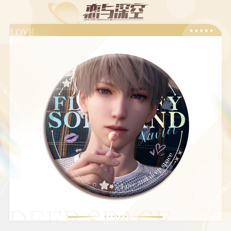 LaDS Double Flash Badge 81-105 - All Characters 75mm 58mm Tinplate Game Merchandise - merrys