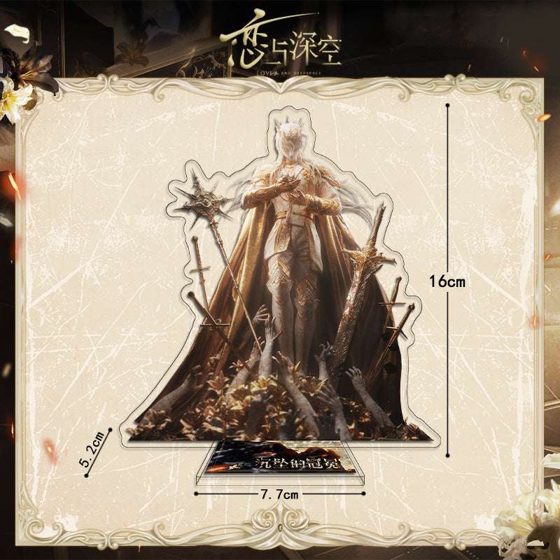 Love and DeepSpace Xavier Falling Crown Series - Acrylic Sandwich Standee, Art Paper & Quicksand Keychain - merrys