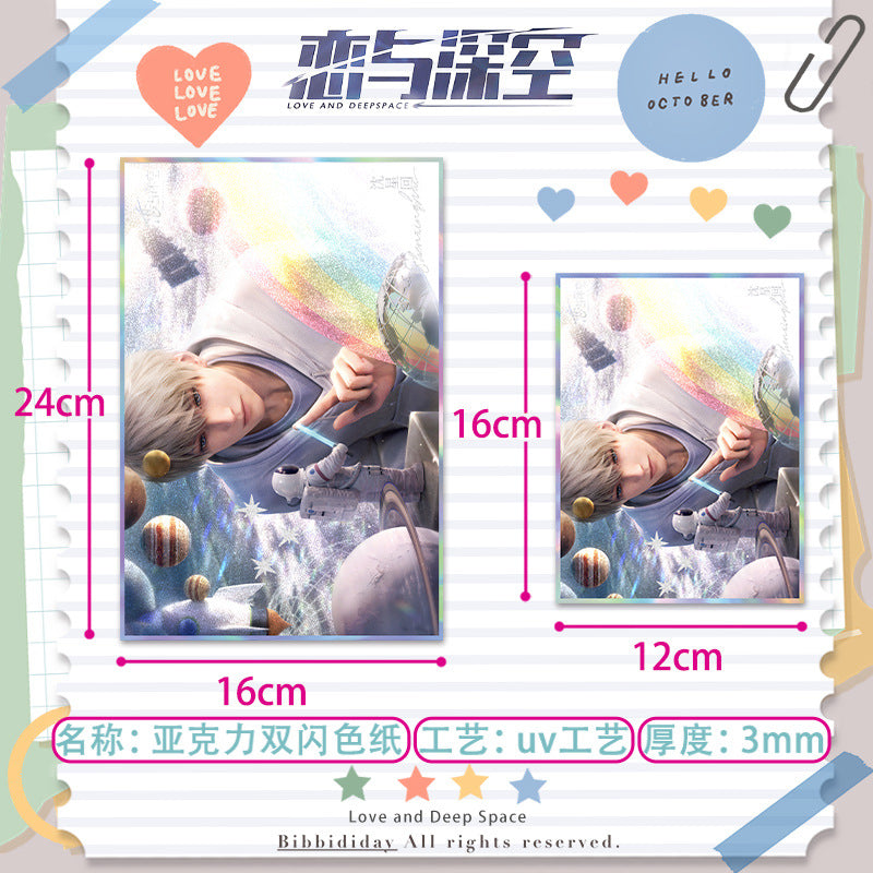 LaDS Series 501 Acrylic Double Flash Art Card - High-Definition Printing Anime Mobile Game Merchandise - merrys