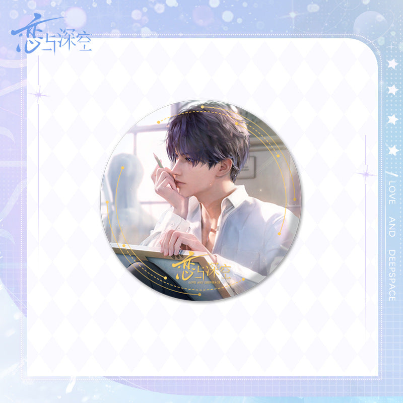 Love and DeepSpace Badge Merchandise - Tinplate Star Fantasy Film Zayne, Rafayel, Xavier Game Merchandise