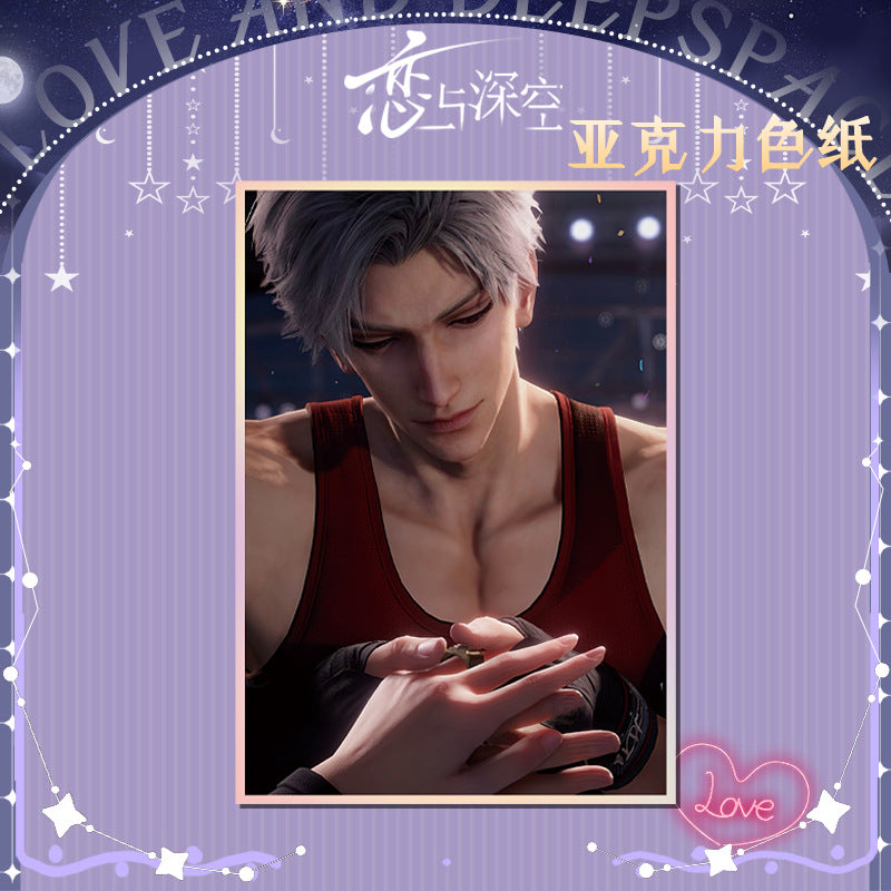 Love and DeepSpace Acrylic Art Card 116-178 Large Size Holographic Edge 20.5*14.5cm Anime Merchandise