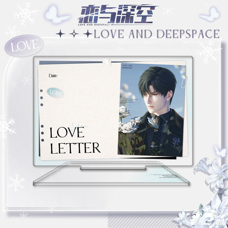 Love and DeepSpace Acrylic Message Board Standee - Anime Game Merchandise, Valentine's Gift for Boys