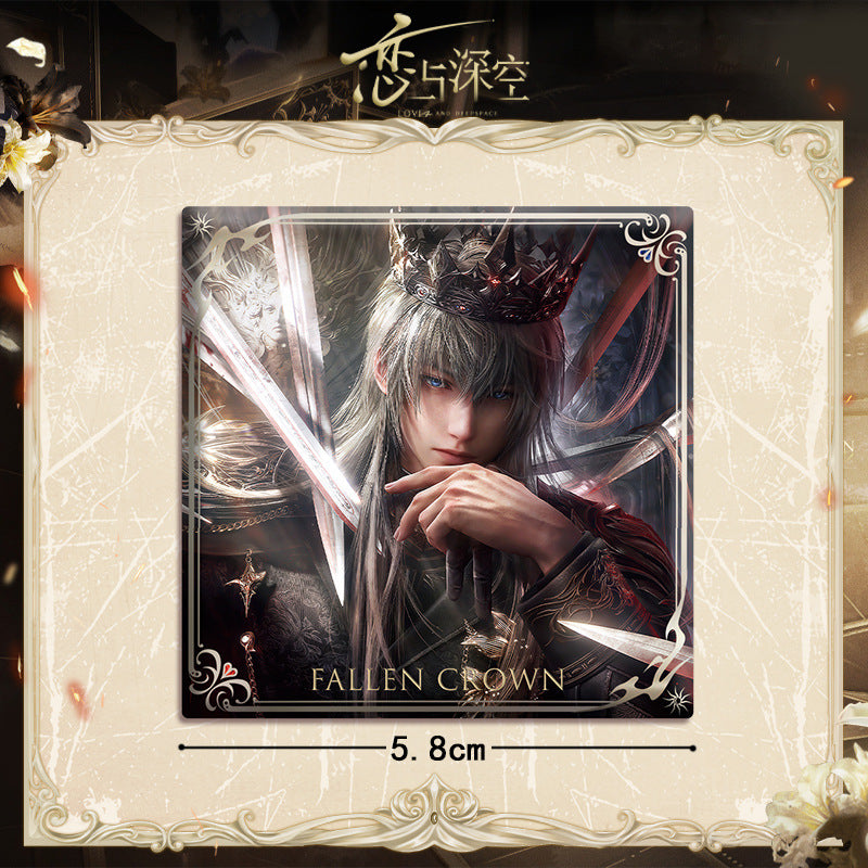 Love and DeepSpace Xavier Falling Crown Series - Acrylic Sandwich Standee, Art Paper & Quicksand Keychain - merrys