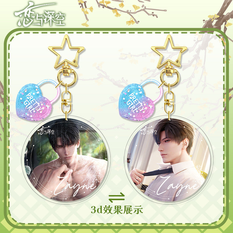 LaDS Lenticular Keychain - 3D Transformation Zayne, Rafayel, Xavier Game Anime Merchandise - merrys