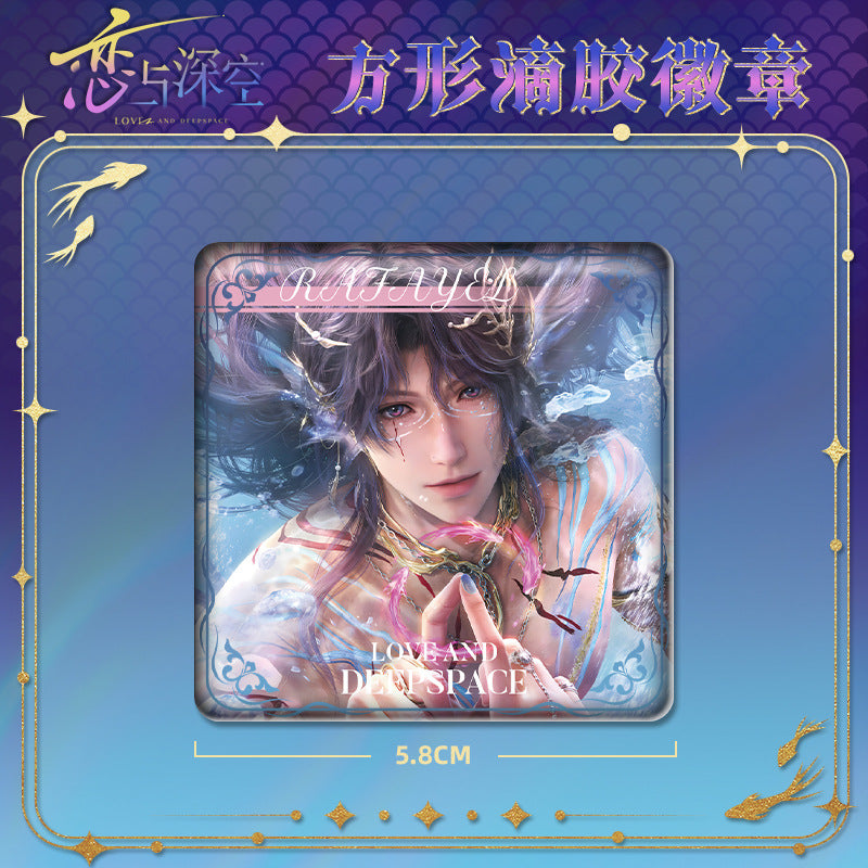 Love and DeepSpace Rafayel Lemuria Sea God Series - Acrylic Sandwich Standee, Art Card, Quicksand Keychain
