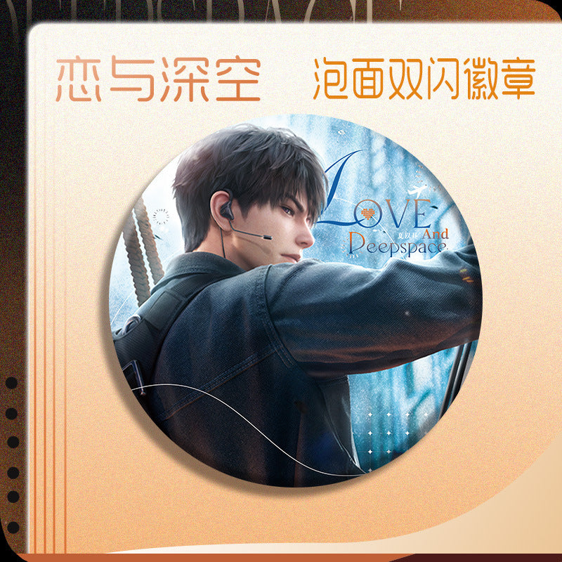 Love and DeepSpace 16cm Cup Noodle Badge Series - Double Flash Anime Badge, PET Material