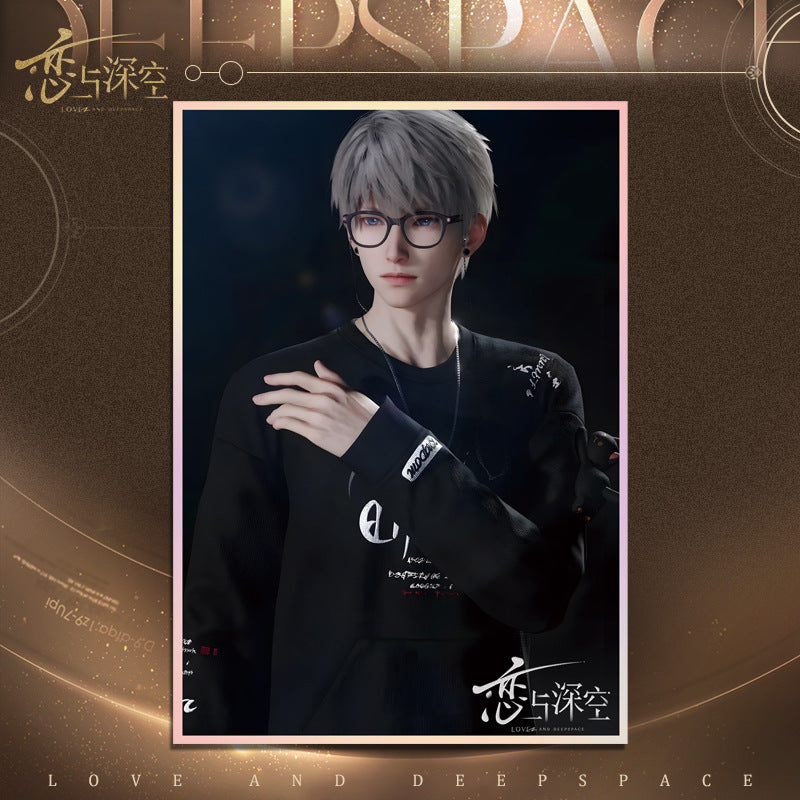 Love and DeepSpace Acrylic Art Card 1-115 - Large Size 20.5*14.5cm with Holographic Edge Anime Game Merchandise