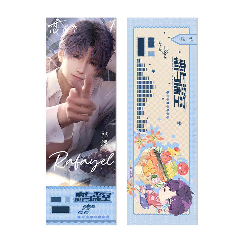 Love and DeepSpace Reverse Holographic Ticket High-Definition Printing Zayne, Xavier, Rafayel Merchandise