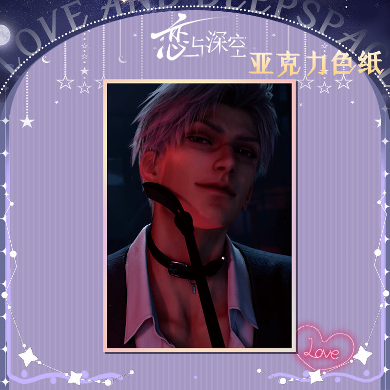 Love and DeepSpace Acrylic Art Card 116-178 Large Size Holographic Edge 20.5*14.5cm Anime Merchandise