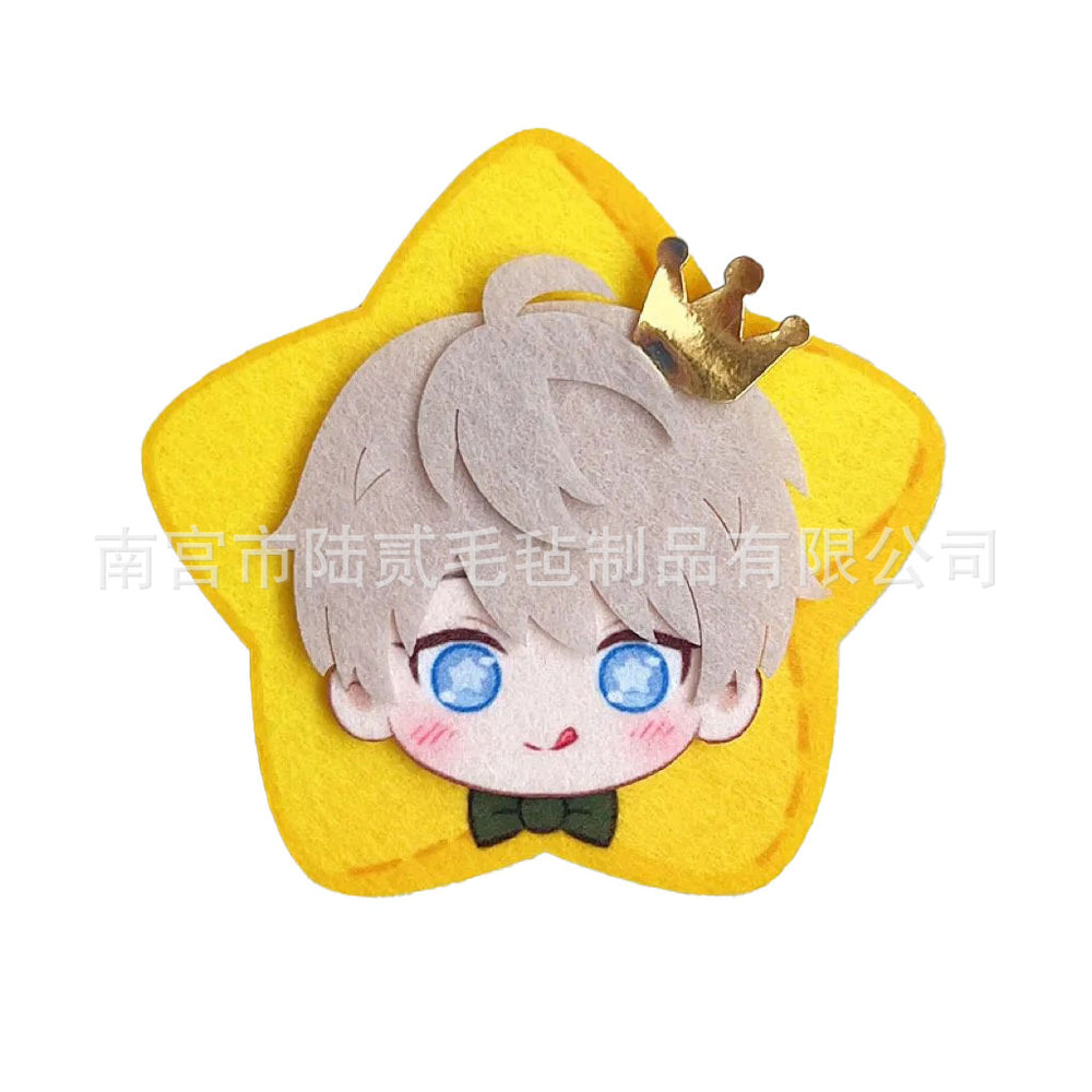 LaDS Doujin Otome Game Merchandise - Handmade Badge (Zayne, Xavier, Rafayel), Hair Clip, Non-woven Fabric Charm - merrys