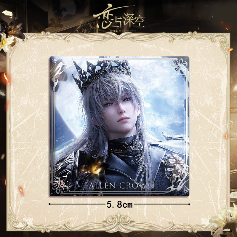 Love and DeepSpace Xavier Falling Crown Series - Acrylic Sandwich Standee, Art Paper & Quicksand Keychain - merrys