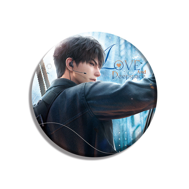 Love and DeepSpace 16cm Cup Noodle Badge Series - Double Flash Anime Badge, PET Material