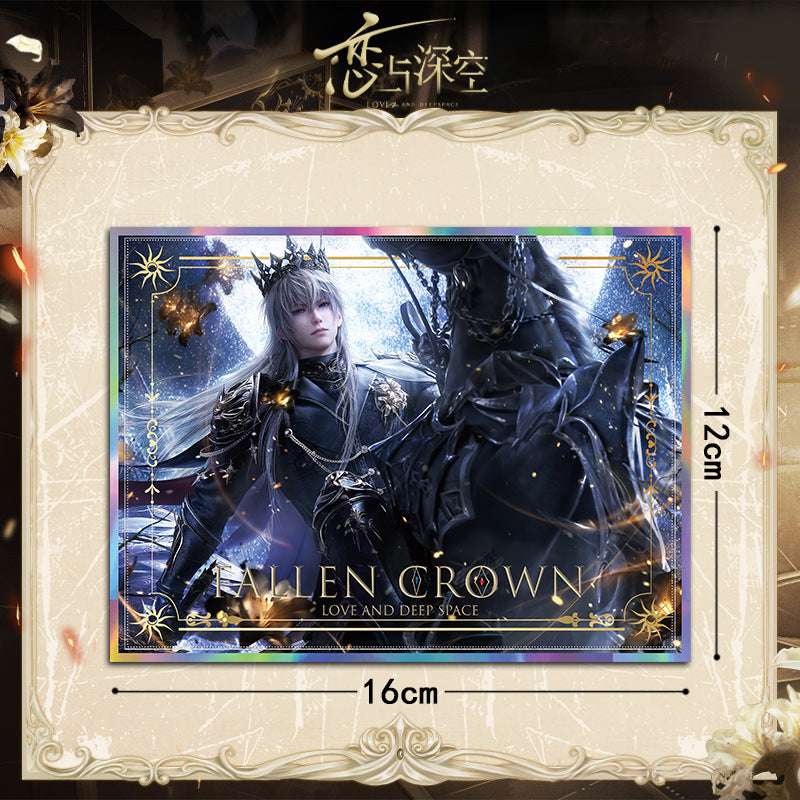 Love and DeepSpace Xavier Falling Crown Series - Acrylic Sandwich Standee, Art Paper & Quicksand Keychain - merrys