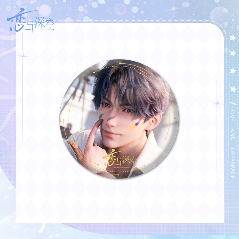 Love and DeepSpace Badge Merchandise - Tinplate Star Fantasy Film Zayne, Rafayel, Xavier Game Merchandise