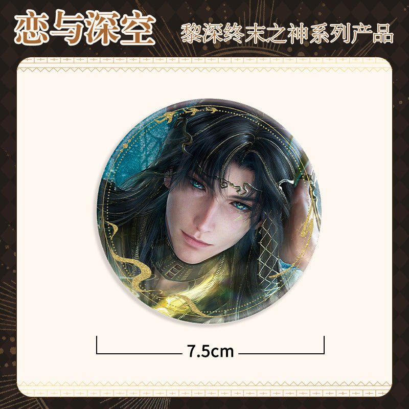 Love and DeepSpace Zayne End of God Series - Acrylic Sandwich Standee, Art Card, Quicksand Keychain