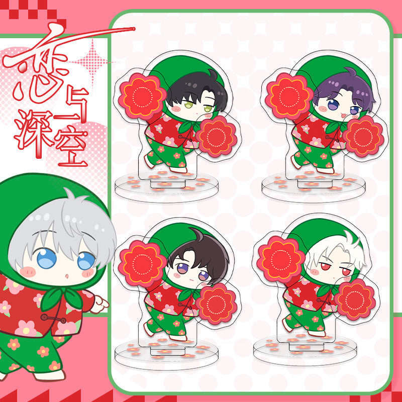 Love and DeepSpace Chibi Acrylic Rotating Standee - Anime Doujin Merchandise Desktop Decoration