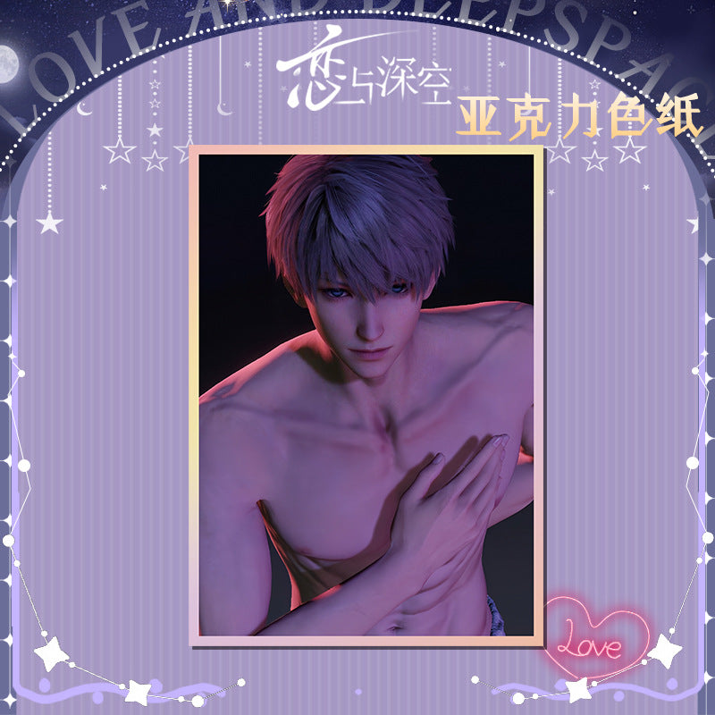 Love and DeepSpace Acrylic Art Card 116-178 Large Size Holographic Edge 20.5*14.5cm Anime Merchandise