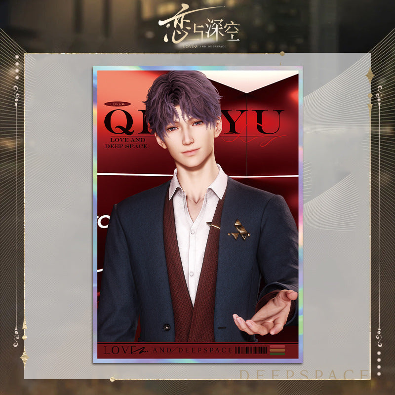 Love and DeepSpace Acrylic Double Flash Art Card High-Definition Printing Anime Mobile Game Merchandise