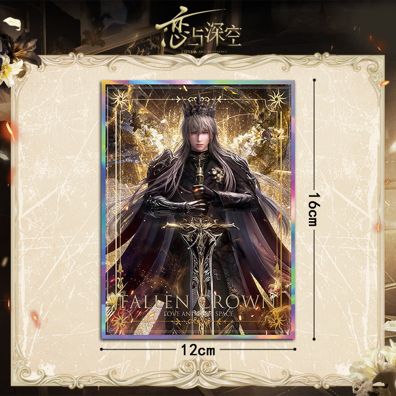 Love and DeepSpace Xavier Falling Crown Series - Acrylic Sandwich Standee, Art Paper & Quicksand Keychain - merrys