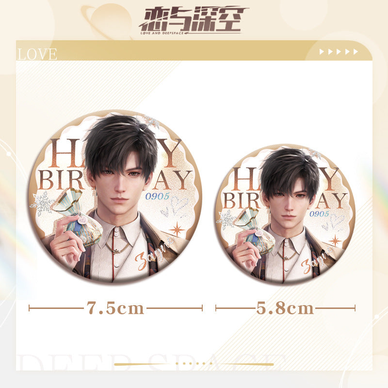 LaDS Double Flash Badge 81-105 - All Characters 75mm 58mm Tinplate Game Merchandise - merrys