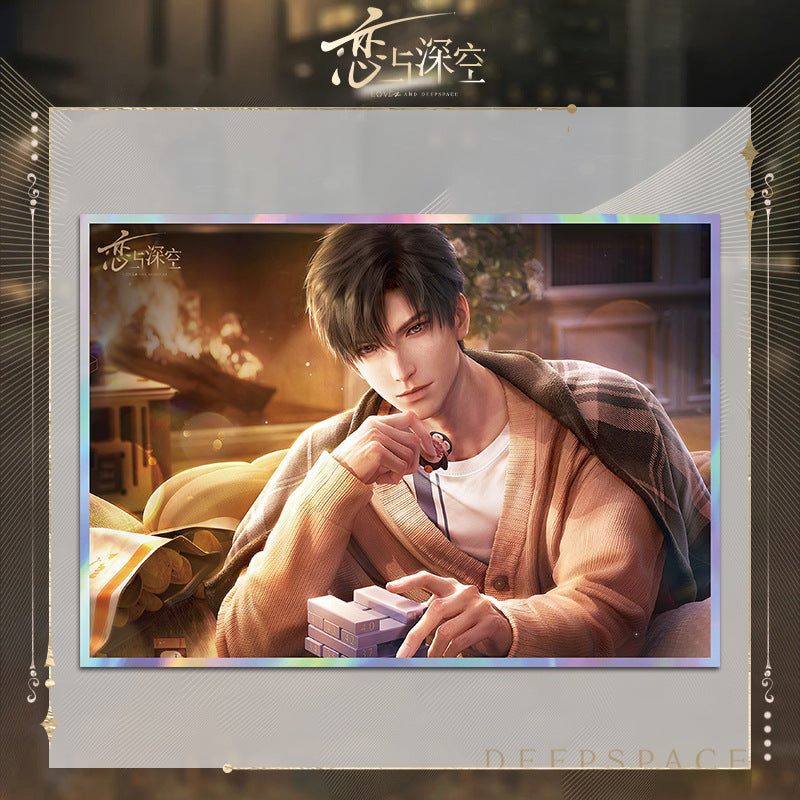 Love and DeepSpace Acrylic Double Flash Art Card High-Definition Printing Anime Mobile Game Merchandise