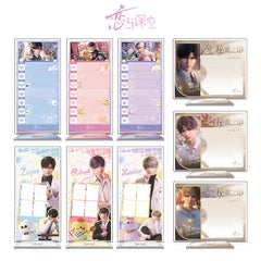 Love and DeepSpace Acrylic Message Board Standee - Anime Game Merchandise, Valentine's Gift for Boys