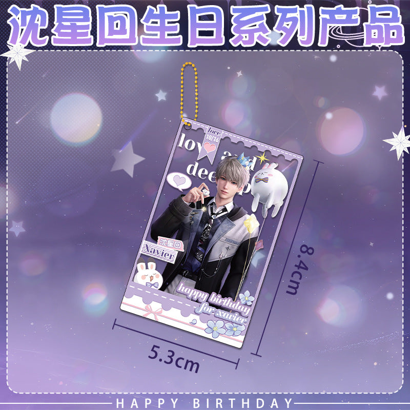 Xavier 2025 Birthday Series Merchandise - Combo Set of Sandwich Standee, Double Flash Badge, Art Card, Keychain - merrys