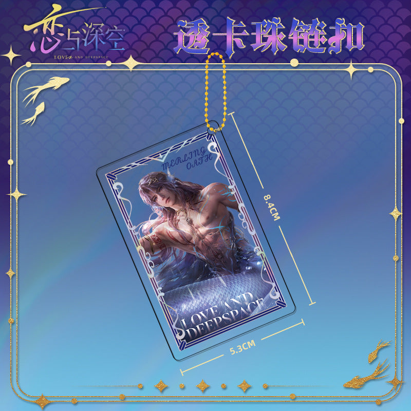 Love and DeepSpace Rafayel Lemuria Sea God Series - Acrylic Sandwich Standee, Art Card, Quicksand Keychain