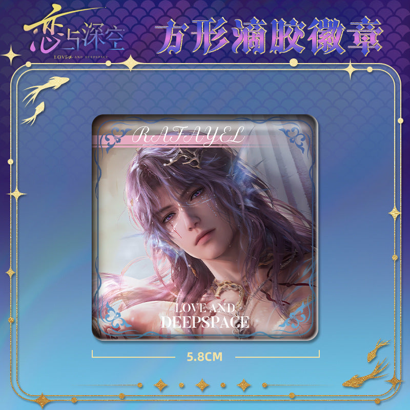 Love and DeepSpace Rafayel Lemuria Sea God Series - Acrylic Sandwich Standee, Art Card, Quicksand Keychain