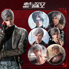 Love and DeepSpace Sylus Double Flash Badge - All Characters 75mm 58mm Tinplate Anime Merchandise - merrys