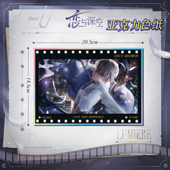 Love and DeepSpace Acrylic Art Card 38-52 - Large Size 20.5*14.5cm with Holographic Edge Anime Game Merchandise