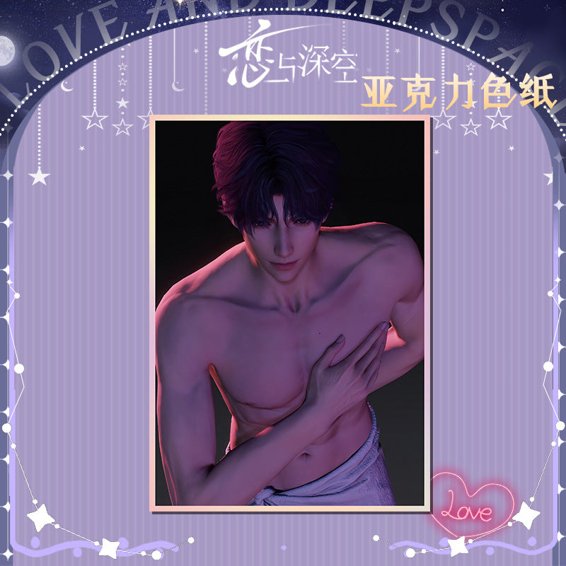 Love and DeepSpace Acrylic Art Card 116-178 Large Size Holographic Edge 20.5*14.5cm Anime Merchandise