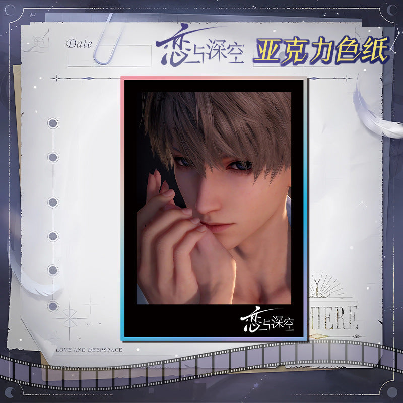 Love and DeepSpace Acrylic Art Card 1-115 - Large Size 20.5*14.5cm with Holographic Edge Anime Game Merchandise