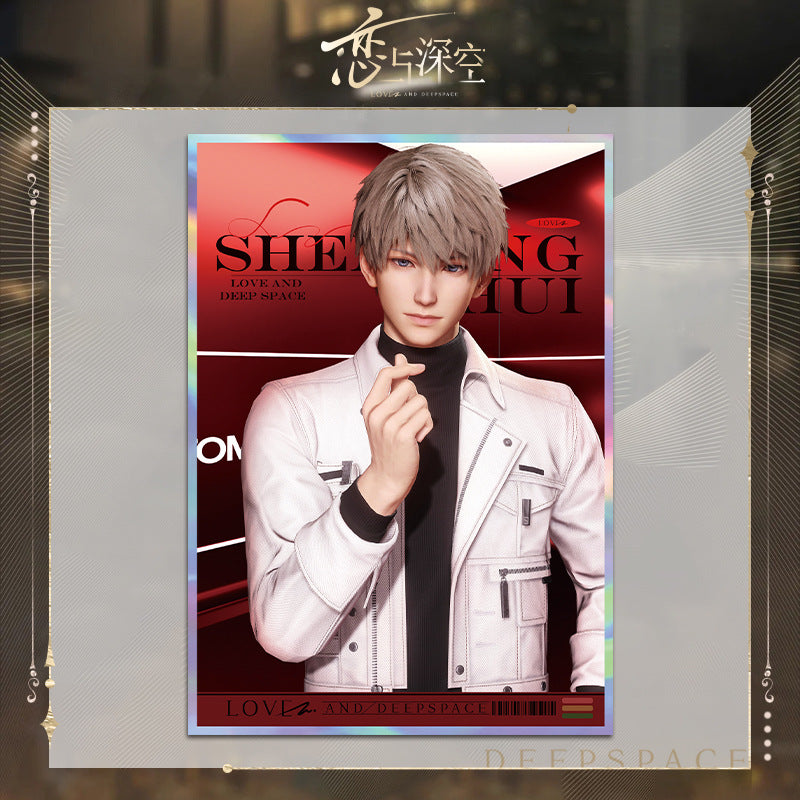 Love and DeepSpace Acrylic Double Flash Art Card High-Definition Printing Anime Mobile Game Merchandise