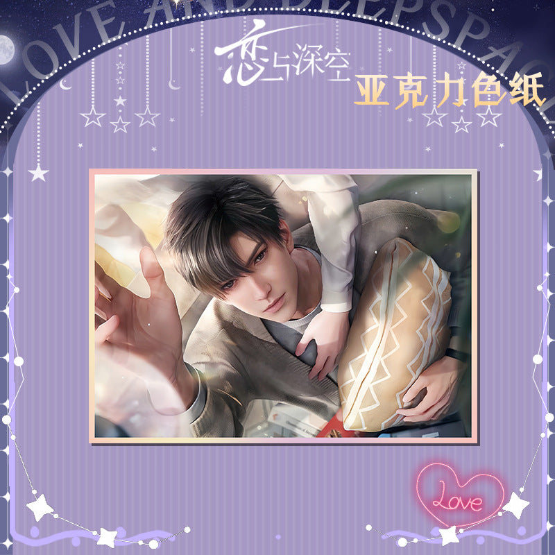 Love and DeepSpace Acrylic Art Card 116-178 Large Size Holographic Edge 20.5*14.5cm Anime Merchandise