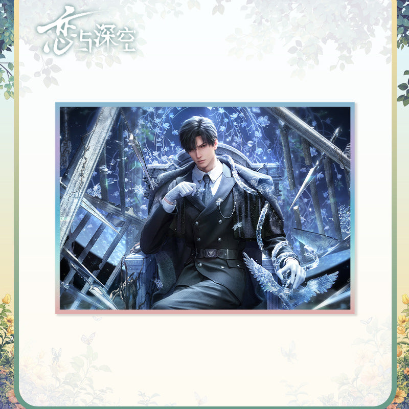 Love and DeepSpace Acrylic Art Card 1-115 - Large Size 20.5*14.5cm with Holographic Edge Anime Game Merchandise