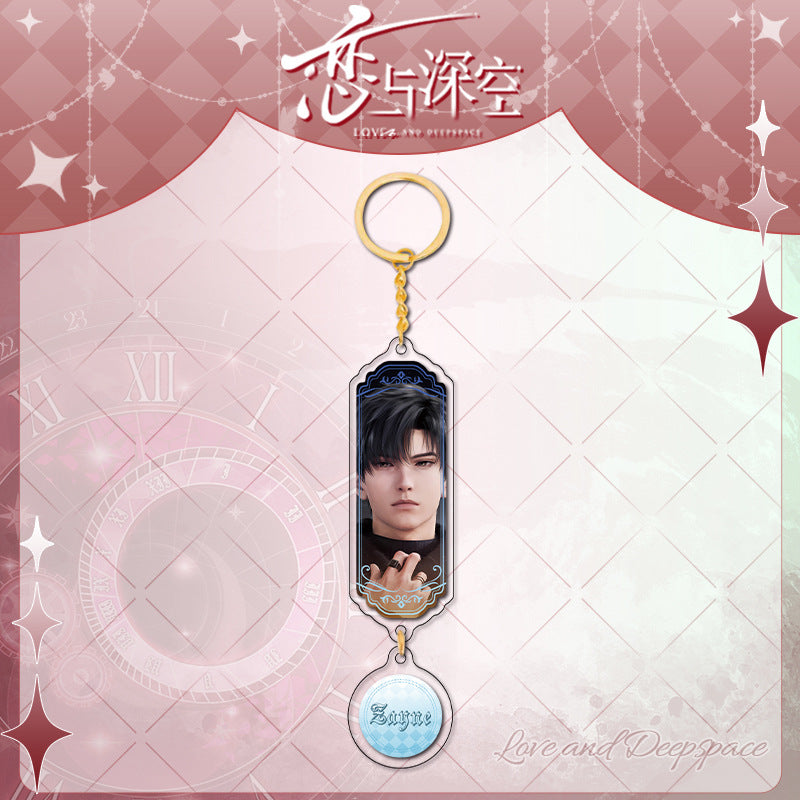 LaDS Sandwich Pendant - Golden Acrylic Round Charm Double-Sided High-Definition Game Anime Merchandise - merrys