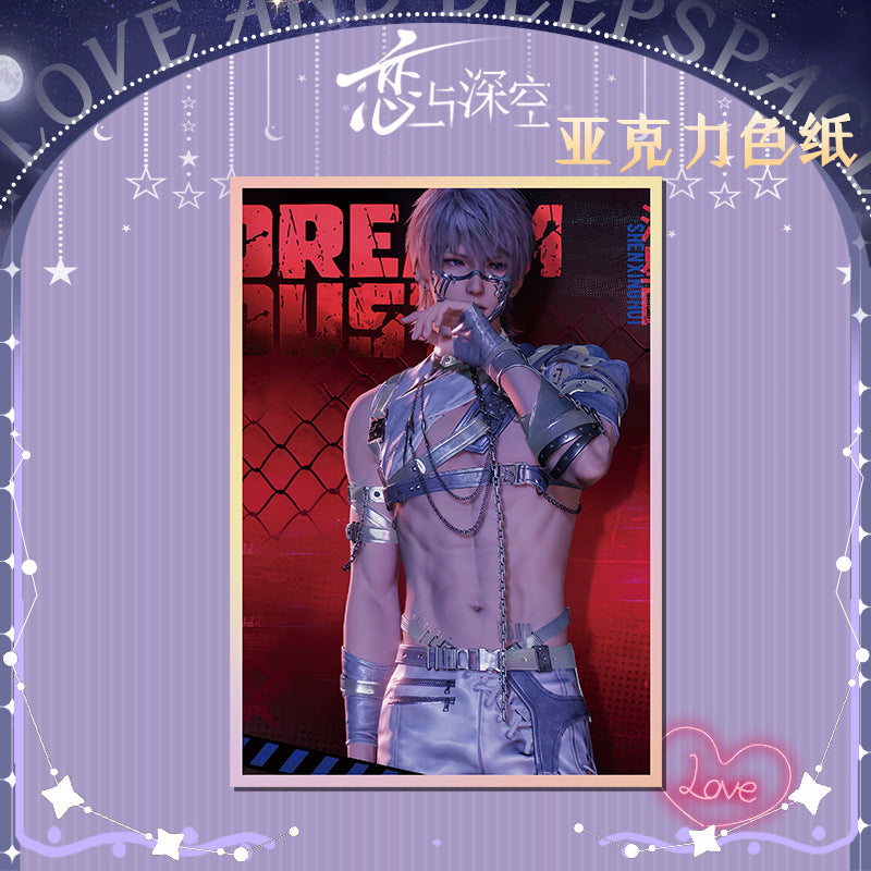 Love and DeepSpace Acrylic Art Card 116-178 Large Size Holographic Edge 20.5*14.5cm Anime Merchandise